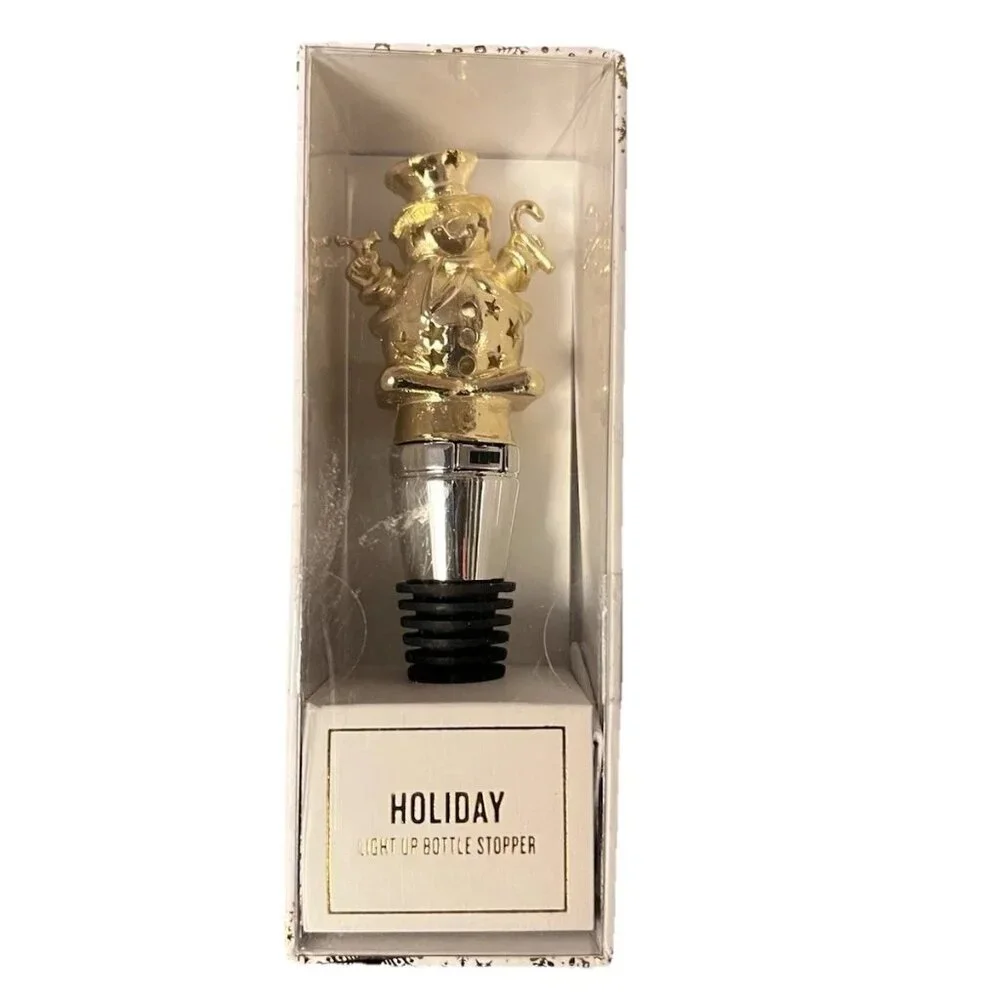 NEW Oliver & Smith Snowman Holiday Wine Bottle Stopper